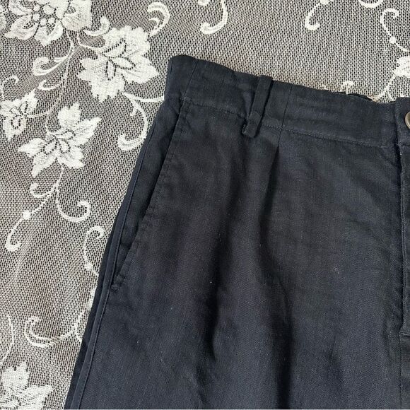 Vince Navy Linen Blend Ankle Pant Sz 30 - Picture 7 of 16